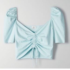 Aritzia Wilfred Nissa Puff Sleeve Crop Top